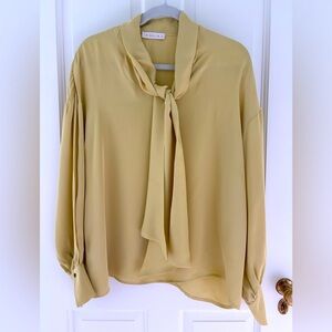 Birelin Tie Nexk Blouse Sz 36 Euro/S